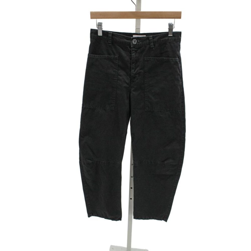 Velvet by Graham & Spencer Unisex Cropped Cargo Pants Black Cotton Size 2